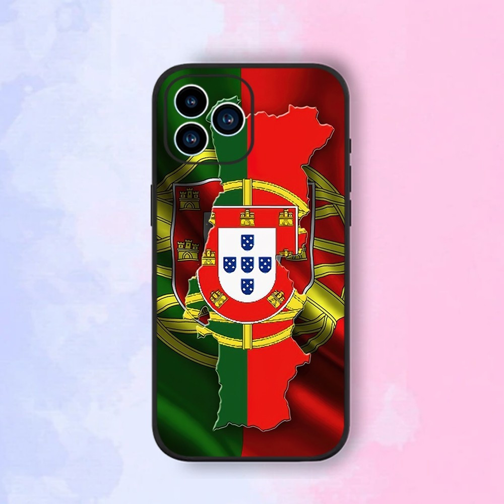 Coque iPhone XS Portugal - Drapeau et Carte du Pays