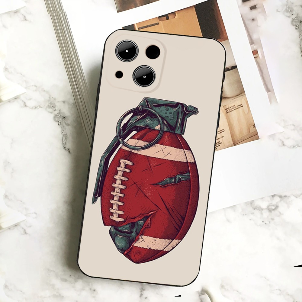 Coque iPhone XS Max Design Grenade Ballon Football Américain