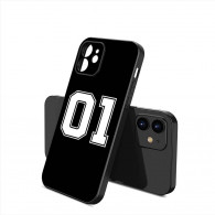 Coque iPhone 12 mini Personnalisable Numéro 01 Noir et Blanc