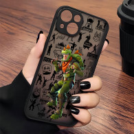 Coque iPhone 12 Pro Fortnite Personnage Rex Orange et Vert