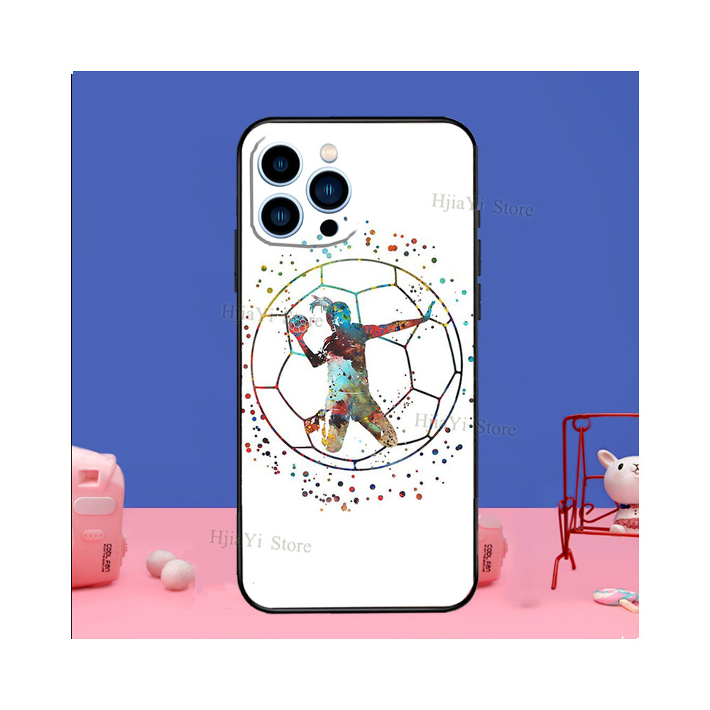 Coque iPhone XS Design Handballeuse Aquarelle