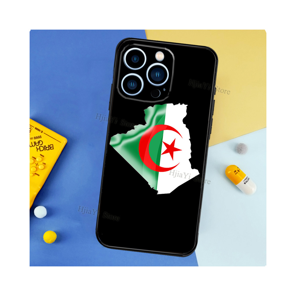 Coque iPhone 14 Pro Max Drapeau Algérie - Protégez votre téléphone avec style