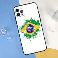 Coque iPhone 13 Pro Drapeau Brésil Abstrait