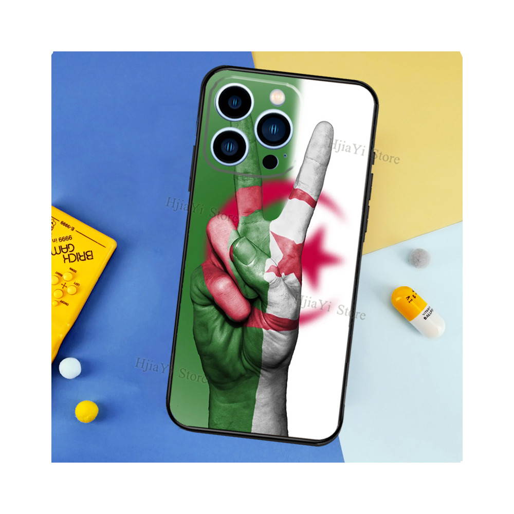 Coque iPhone 16 Plus Drapeau Algérie - Style et Protection