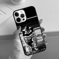 Coque iPhone Rugby - Portrait Noir et Blanc