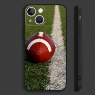 Coque iPhone Ballon de Football Américain Terrain Vert