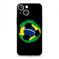 Coque iPhone Drapeau Brésilien Ballon de Foot