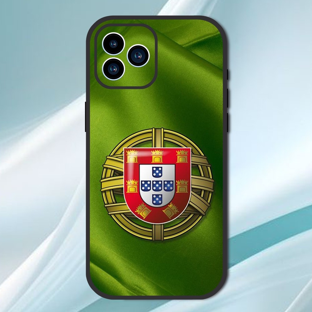 Coque iPhone 15 Pro Portugal - Drapeau et Armoiries